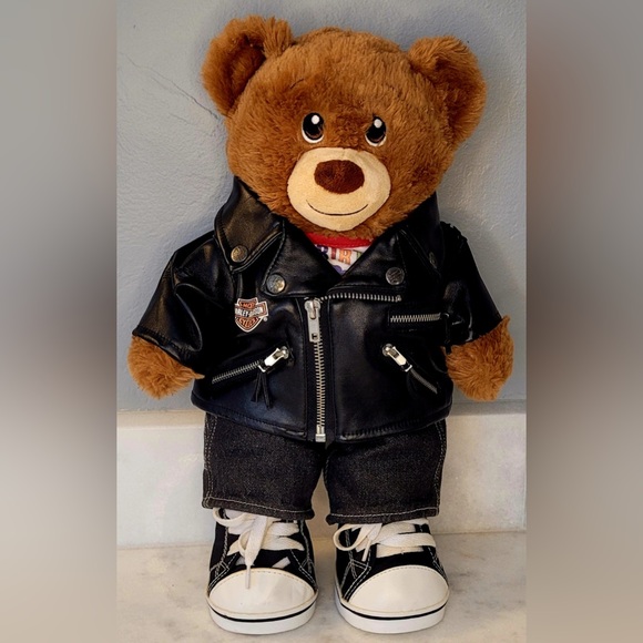 Build-a-Bear Harley Davidson Biker Bear - With Photos - Picture 1 of 8